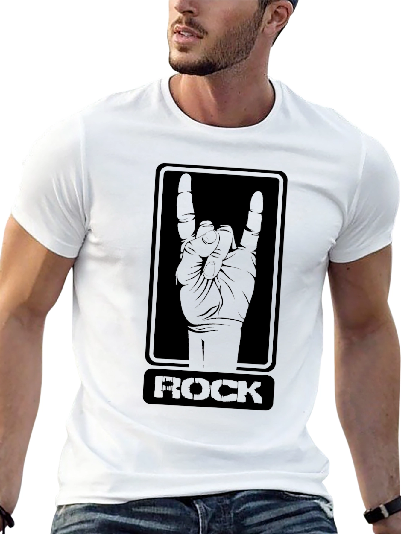 Rock On T-Shirt - Black Graphic Tee