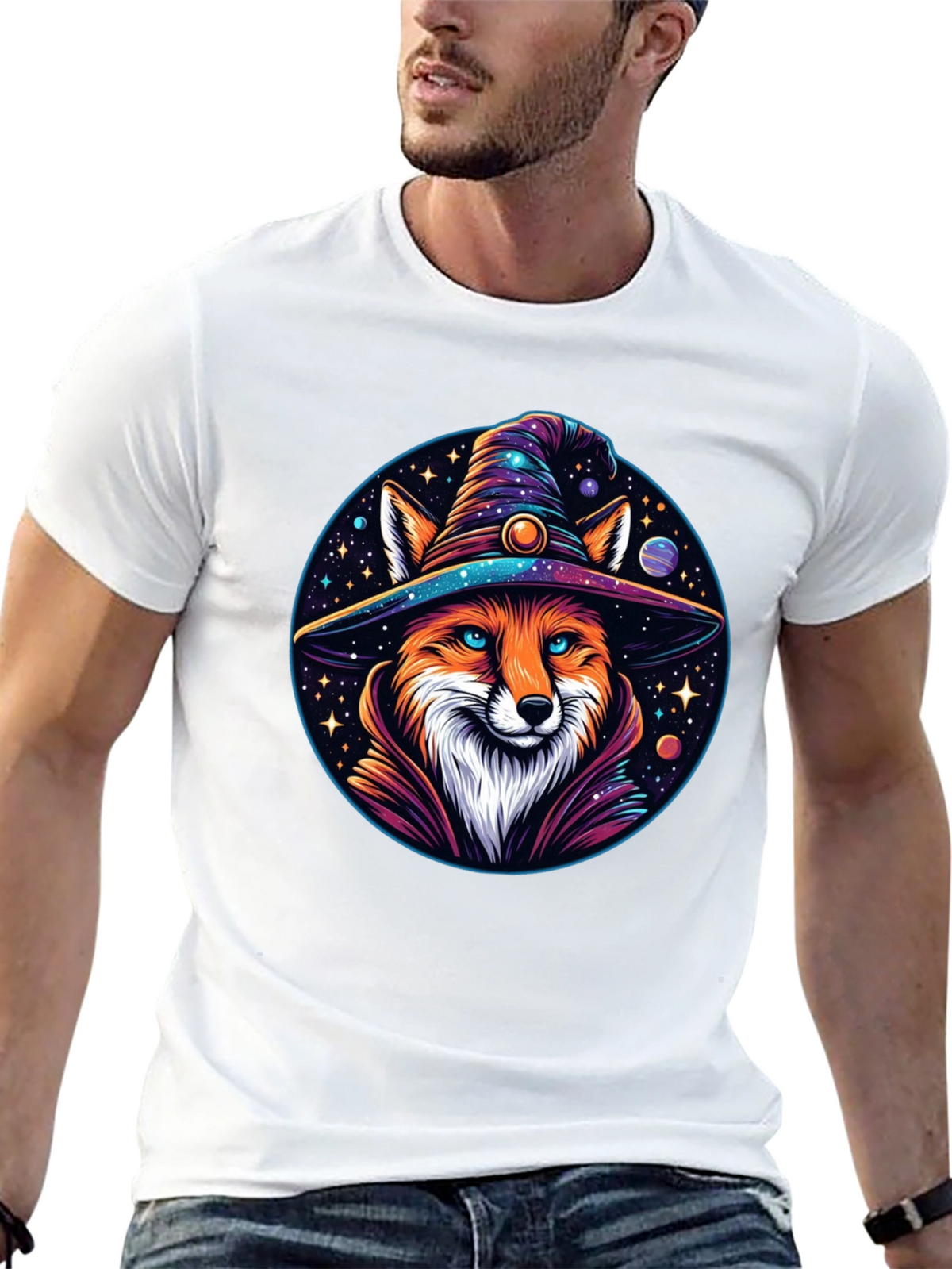 Wizard Fox Graphic T-Shirt