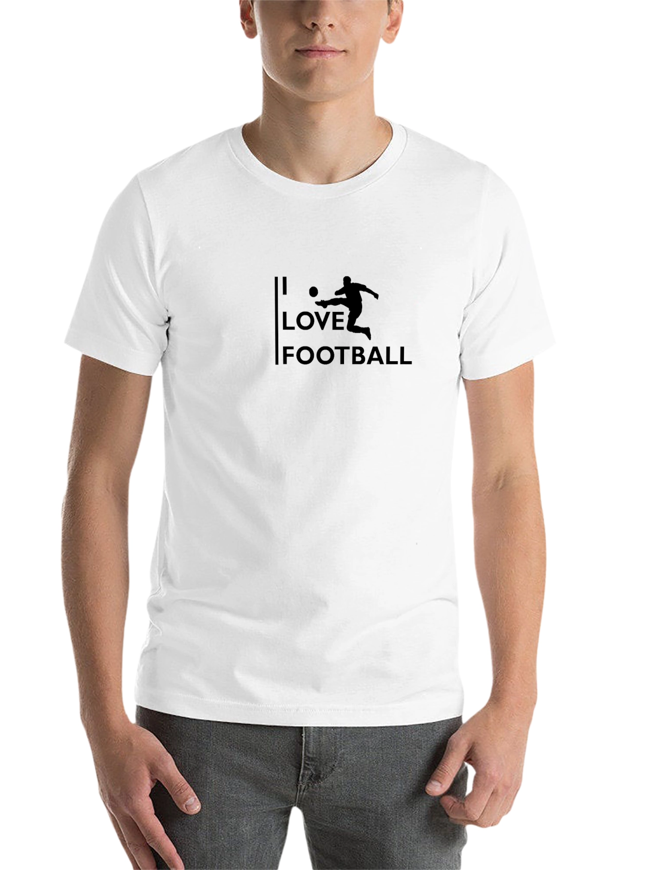 I Love Football Black T-Shirt