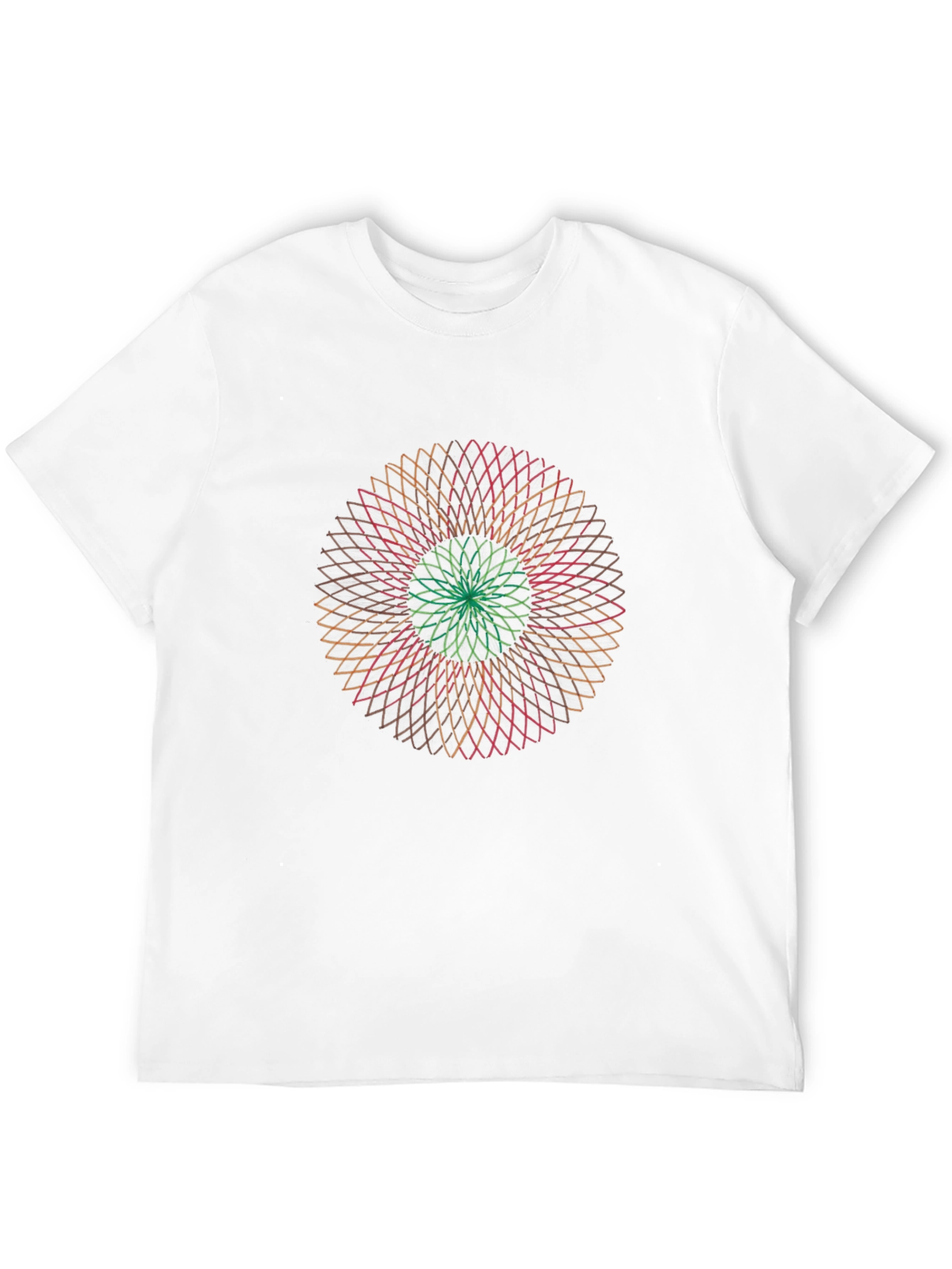 Geometric Mandala Graphic Tee - Soft Black T-Shirt