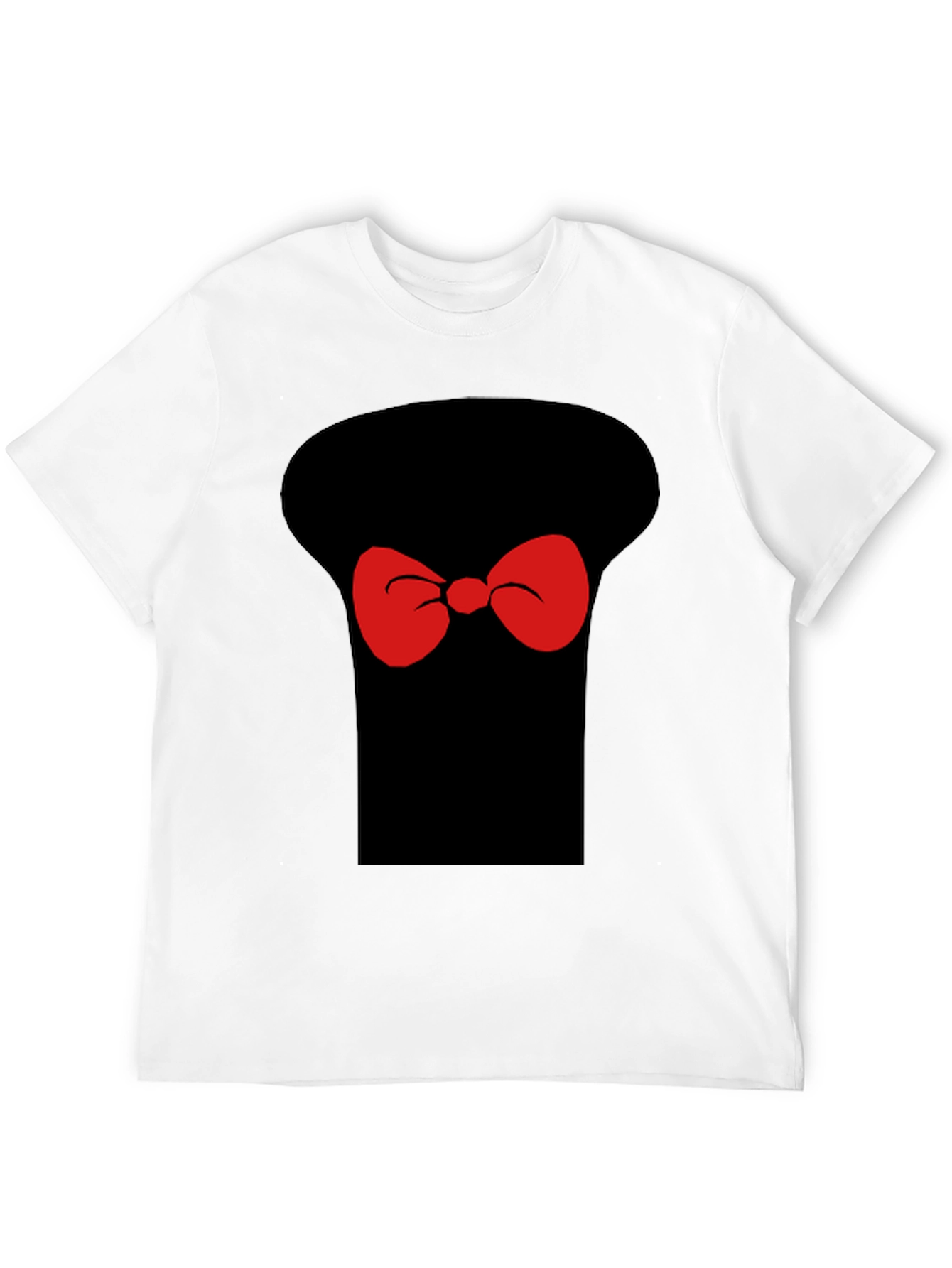 Whimsical Bow Tie Graphic T-Shirt - Casual Black Tee