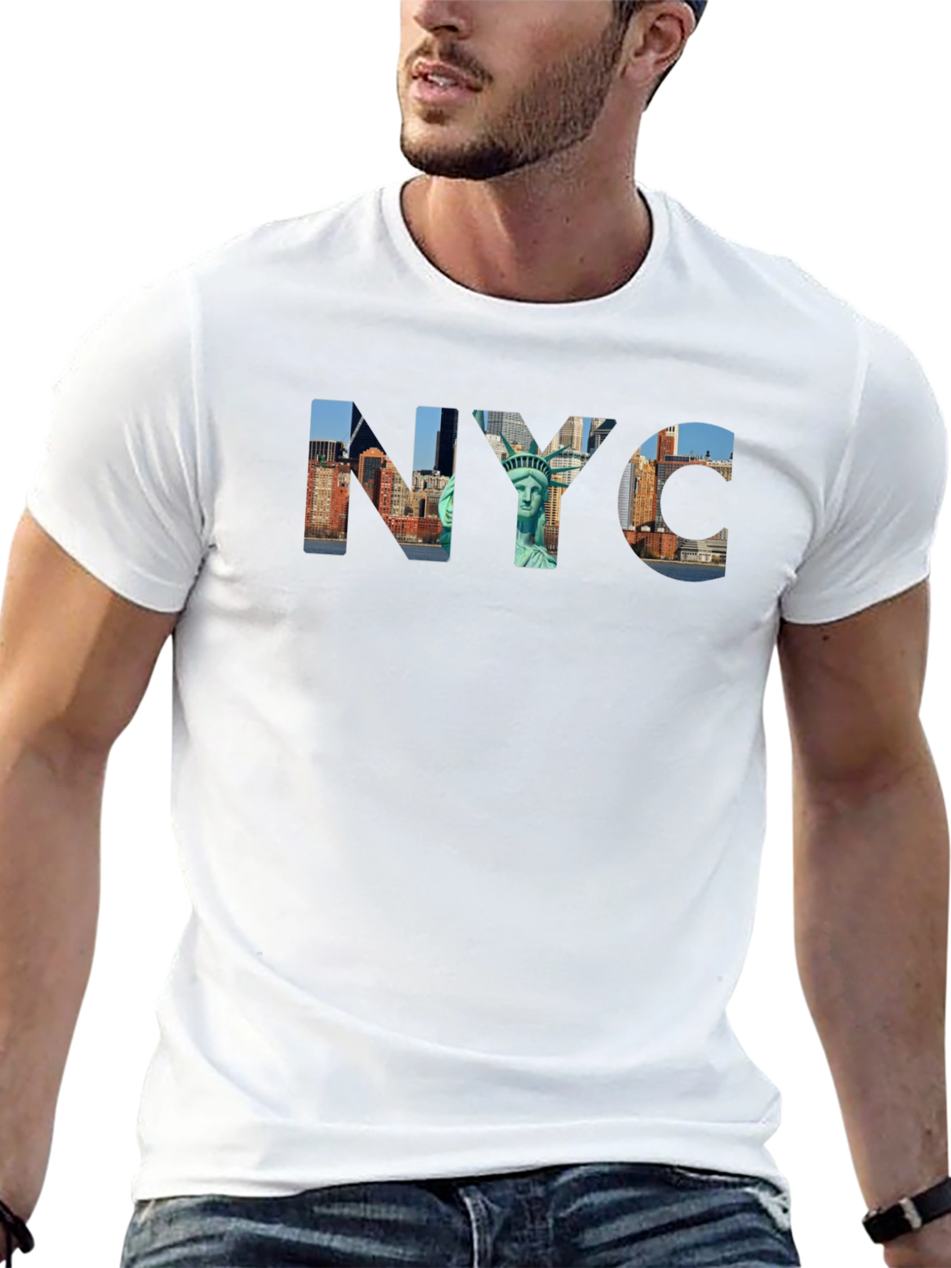 NYC Skyline Black Graphic T-Shirt