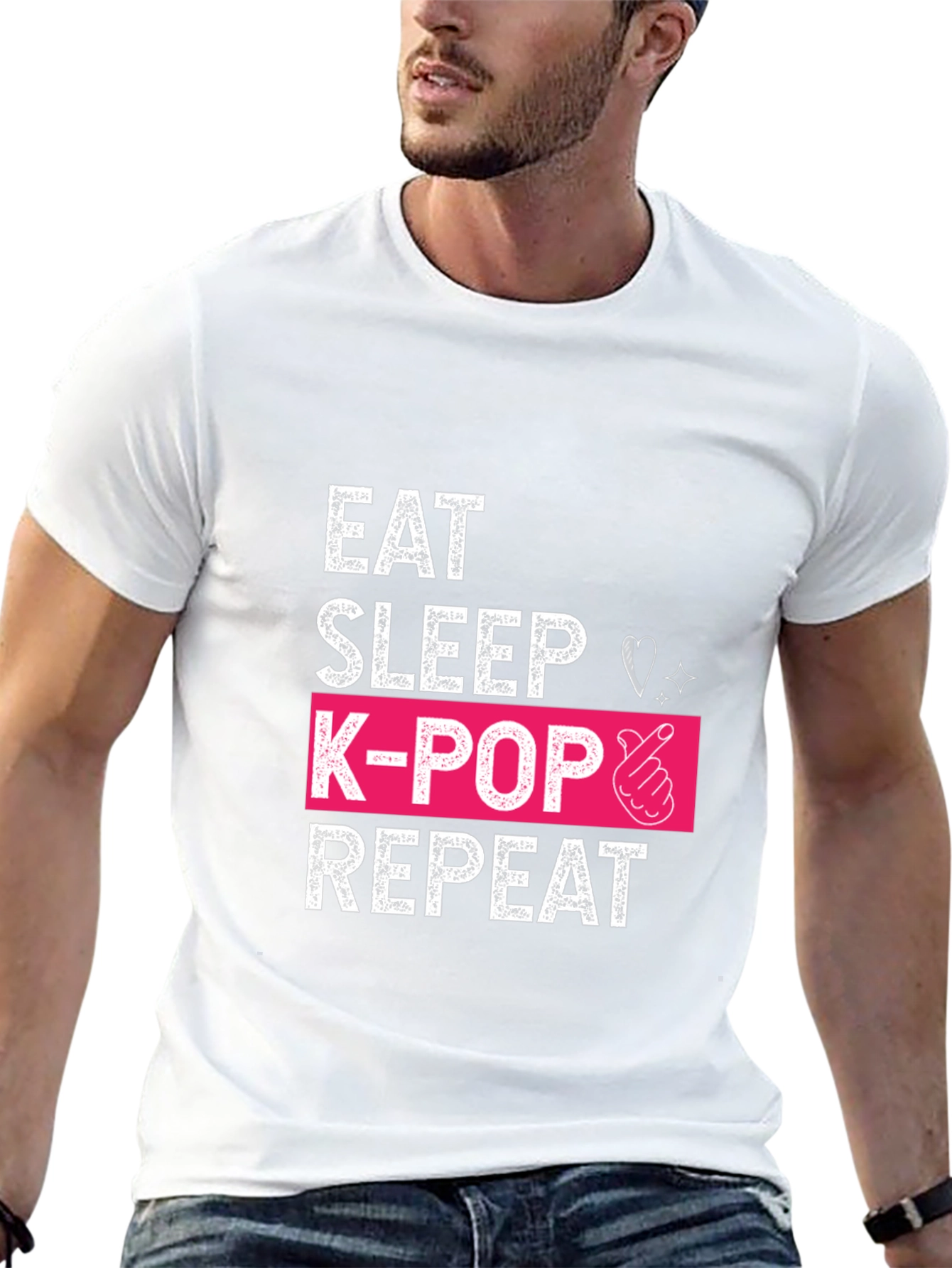 Eat Sleep K-Pop Repeat Graphic Tee
