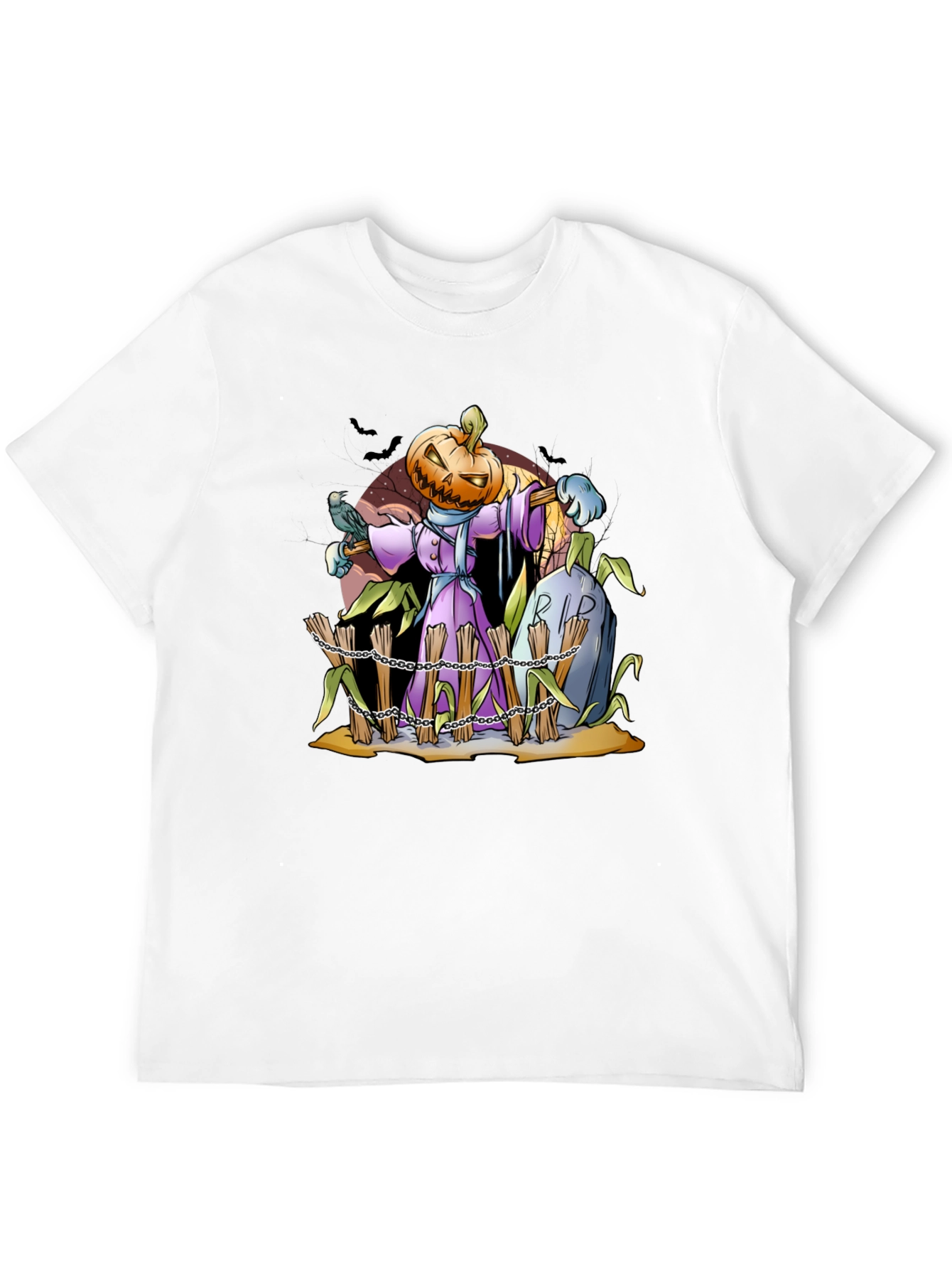 Pumpkin Scarecrow T-Shirt - Halloween Graphic Tee