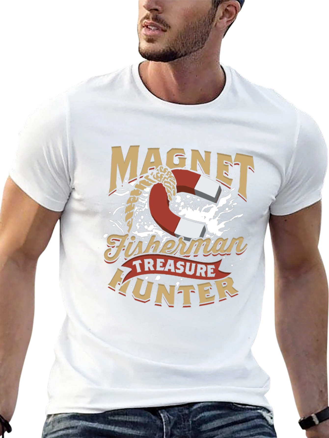 Magnet Fisherman Treasure Hunter T-Shirt