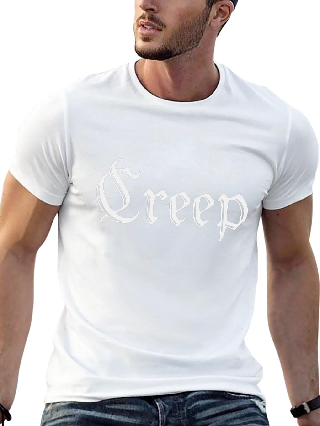 Creep Black T-Shirt - Gothic Text Design