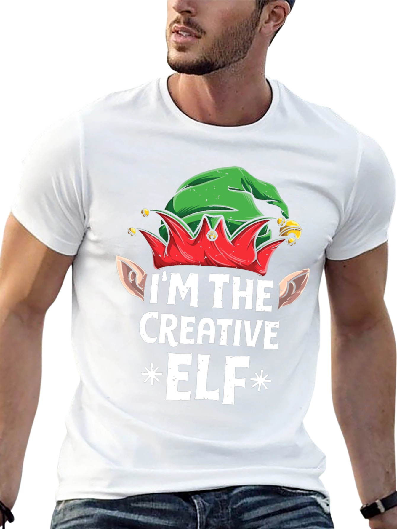 Creative Elf Graphic Tee - Christmas Holiday Shirt
