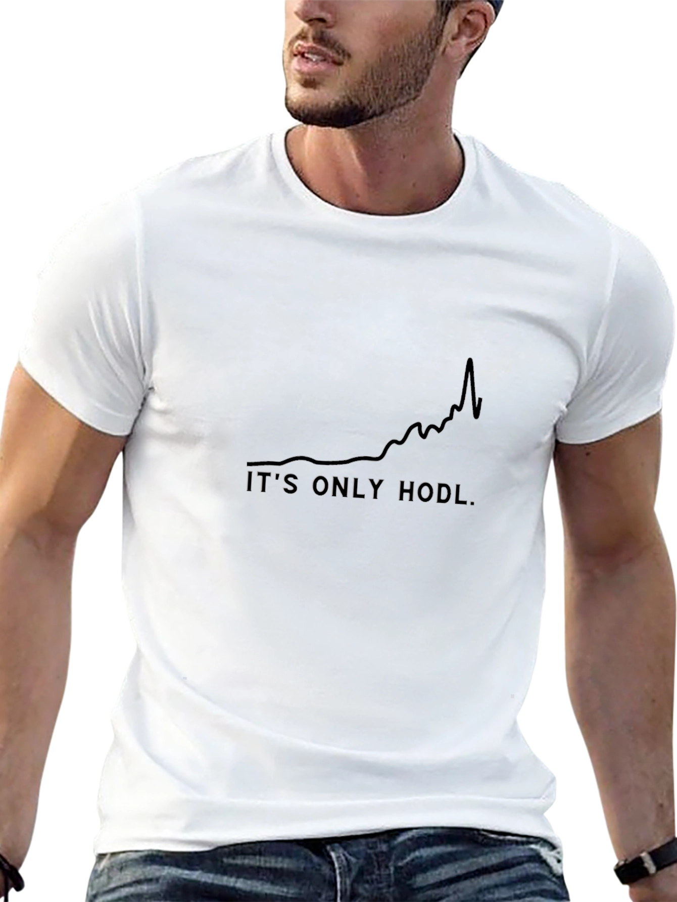 Its Only Hodl Black Tee
