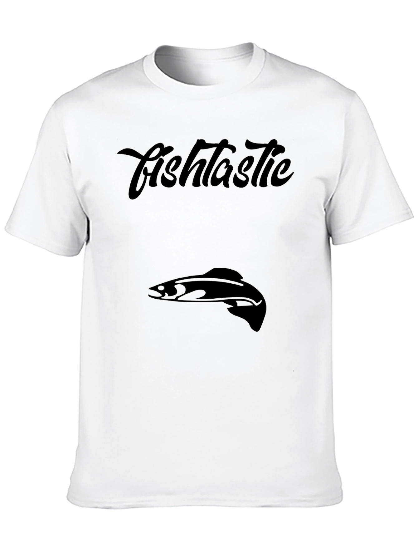 Fishtastic Black Graphic Tee for Men
