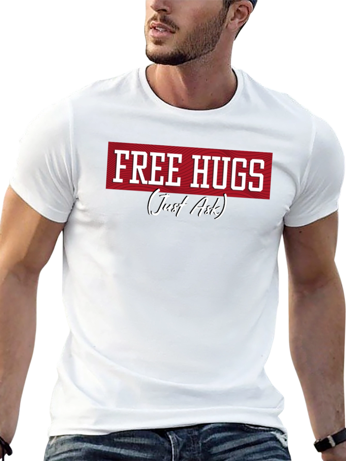 Free Hugs T-Shirt - Just Ask! Funny Graphic Tee
