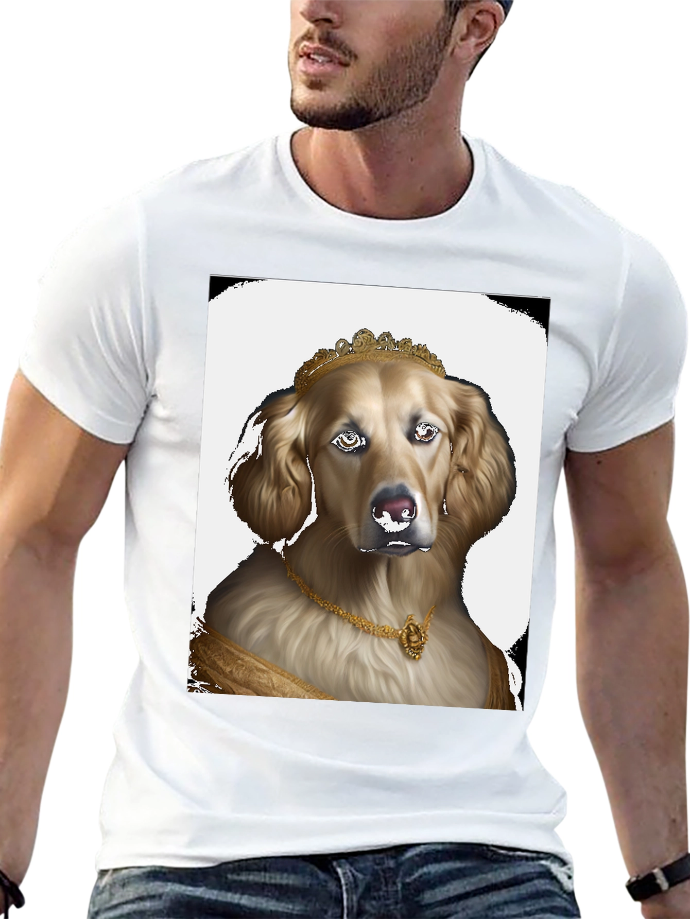 Dog Queen Graphic Tee - Black Cotton T-Shirt