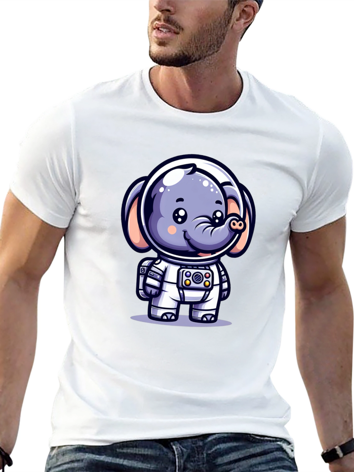 Cute Astronaut Elephant T-Shirt