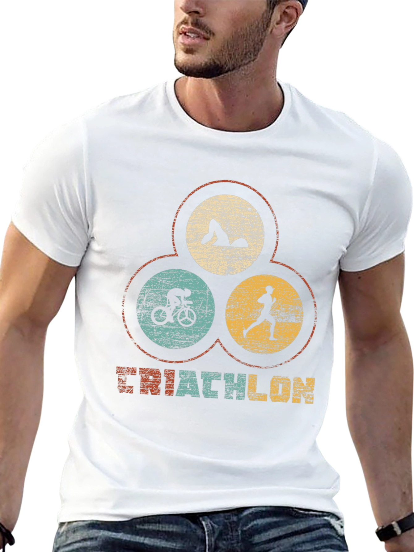 Triathlon T-Shirt - Retro Style