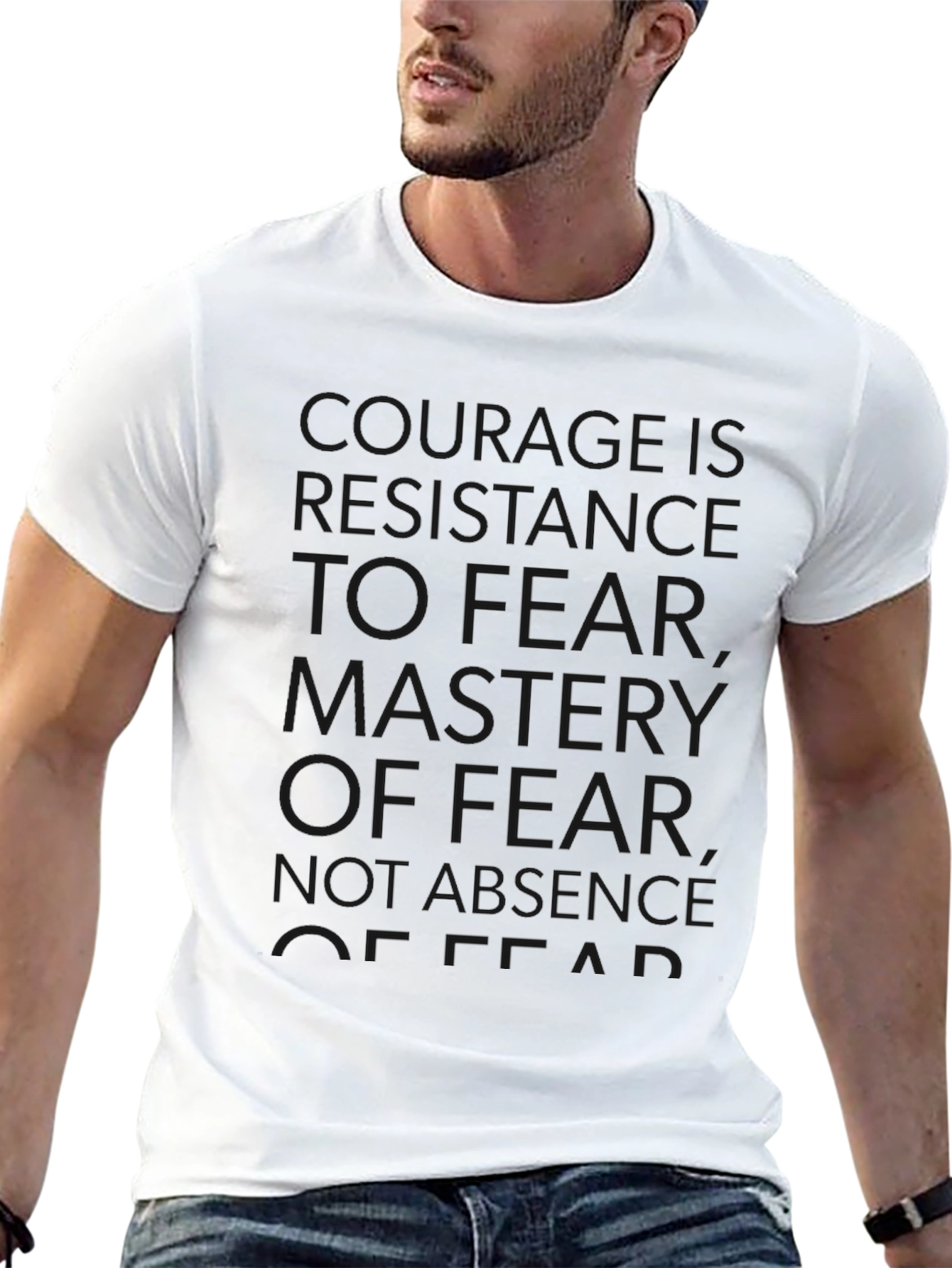 Courage Quote Black T-Shirt