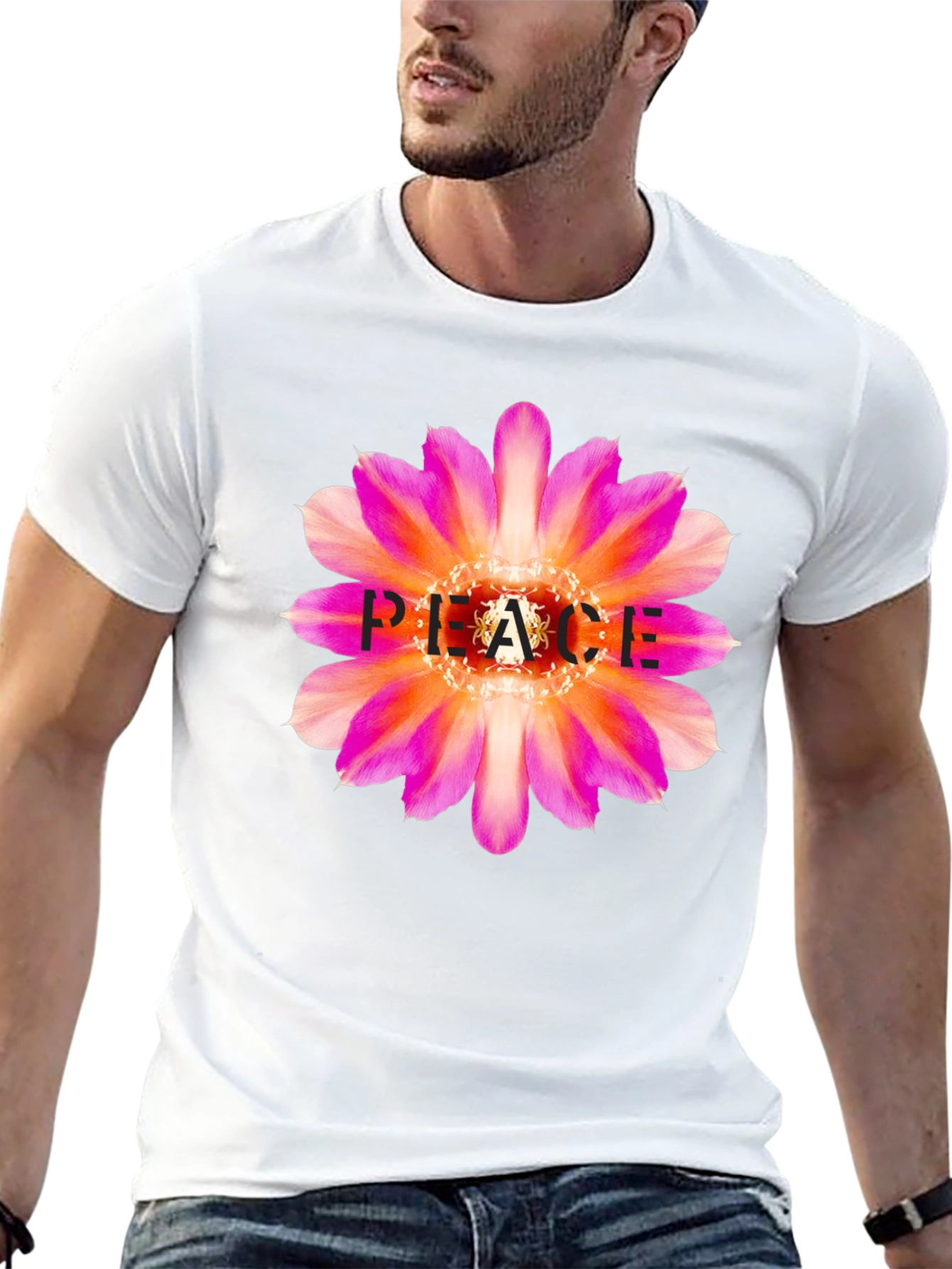 Peace Flower Graphic Tee - Stylish & Comfortable