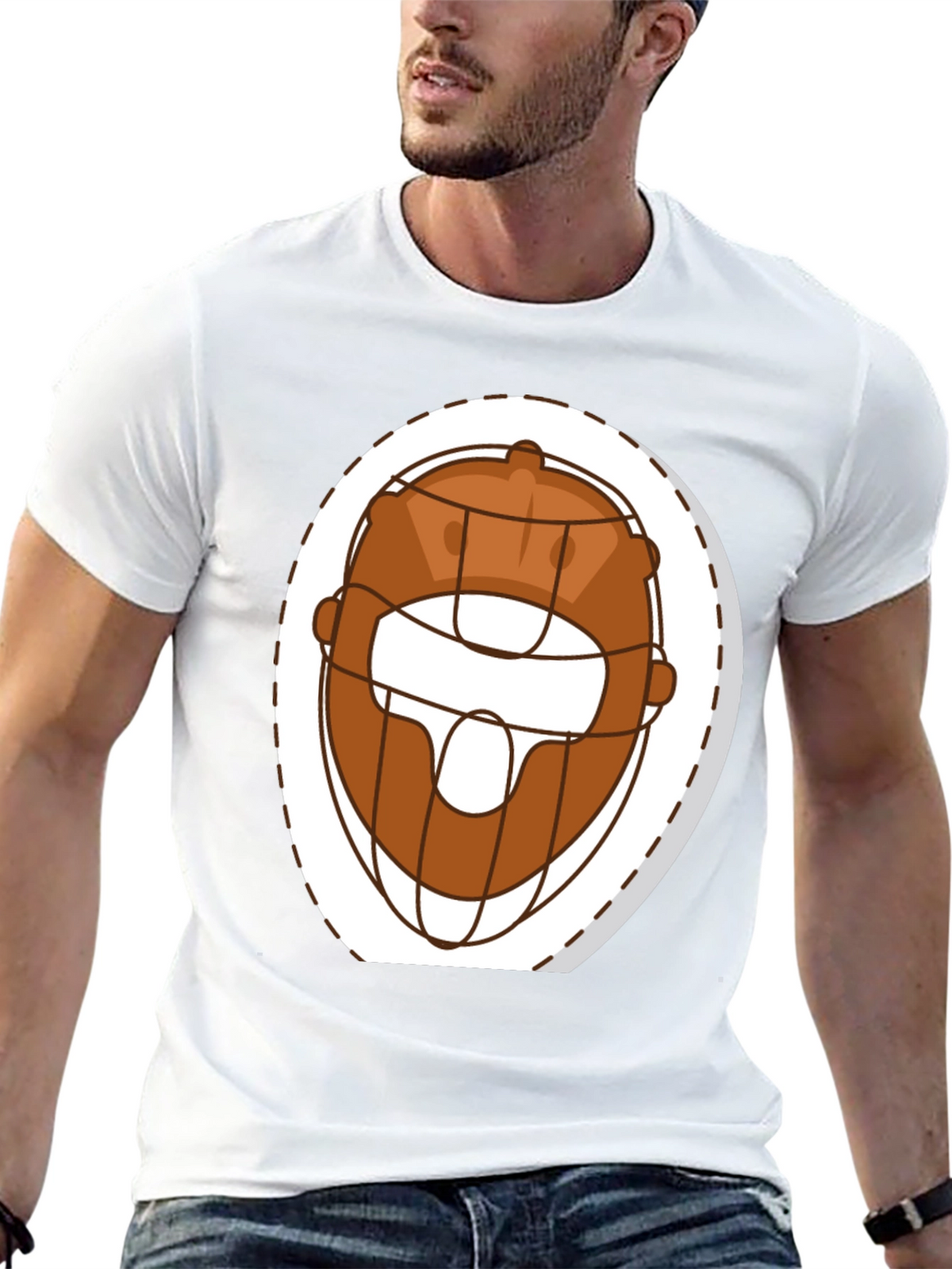 Funny Cartoon Headgear T-Shirt