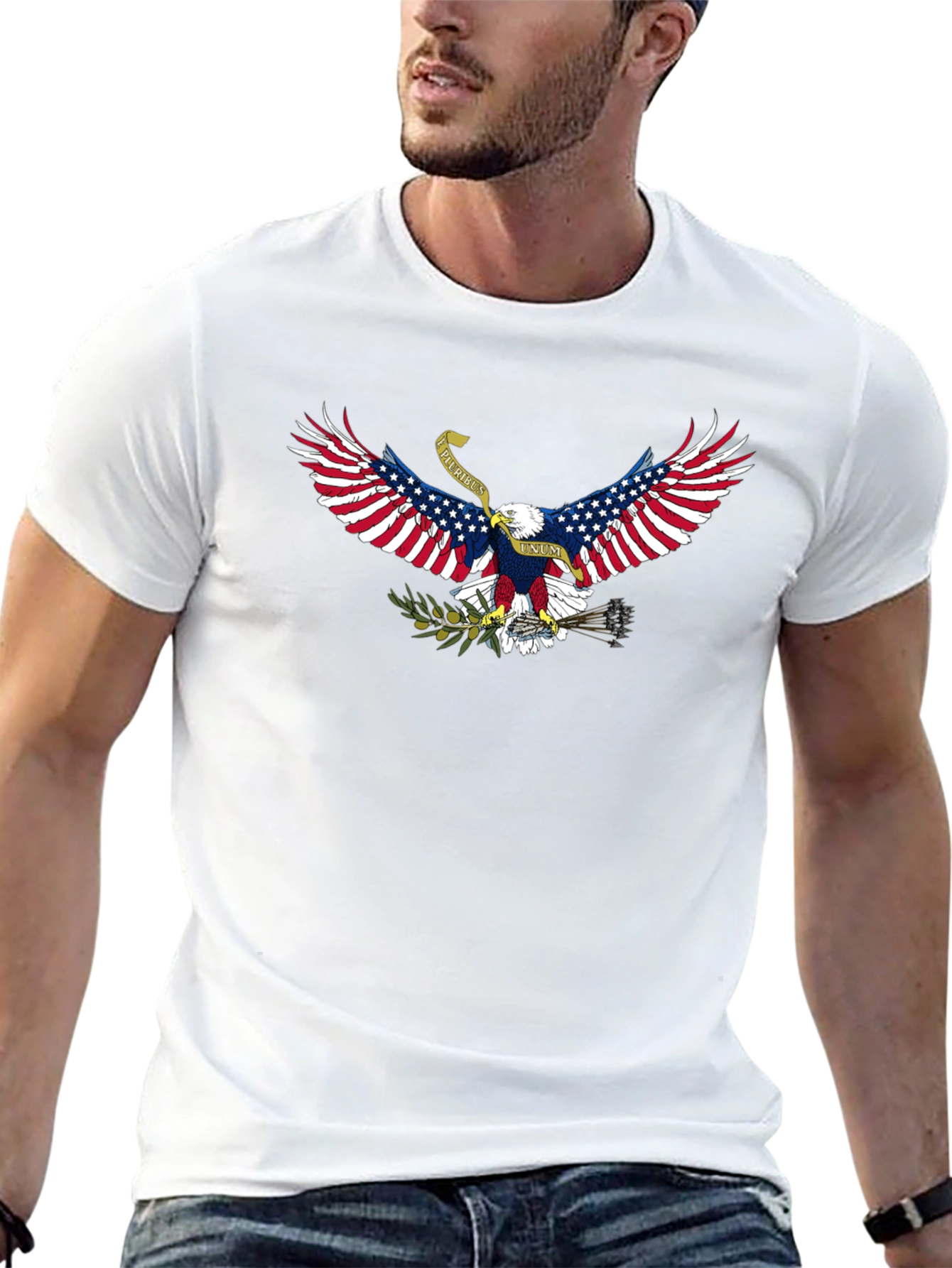 Patriotic Eagle Graphic T-Shirt