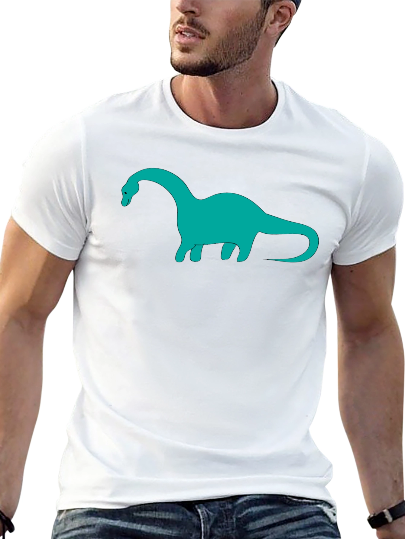 Dinosaur Graphic Tee - Black Cotton Blend