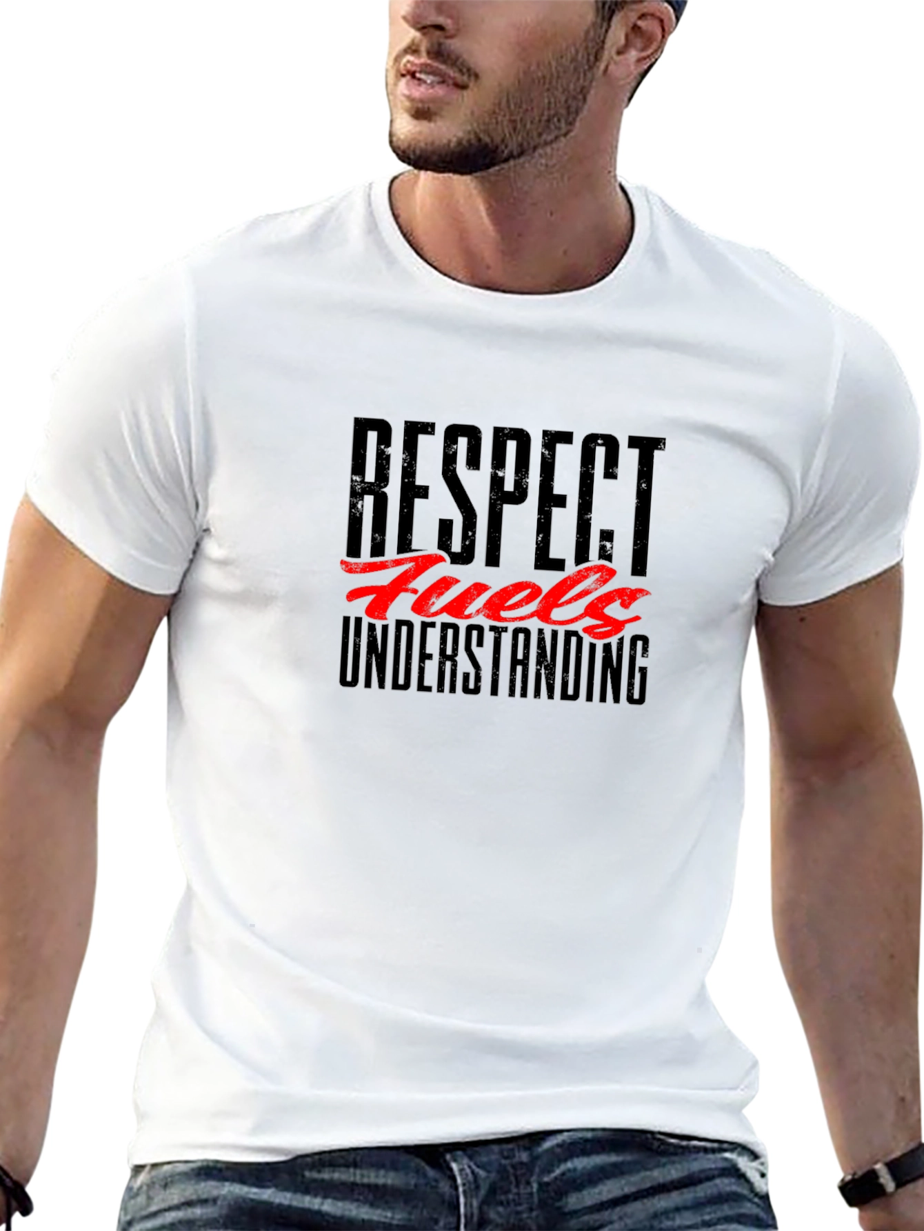 Respect Fuels Understanding Black Graphic T-Shirt
