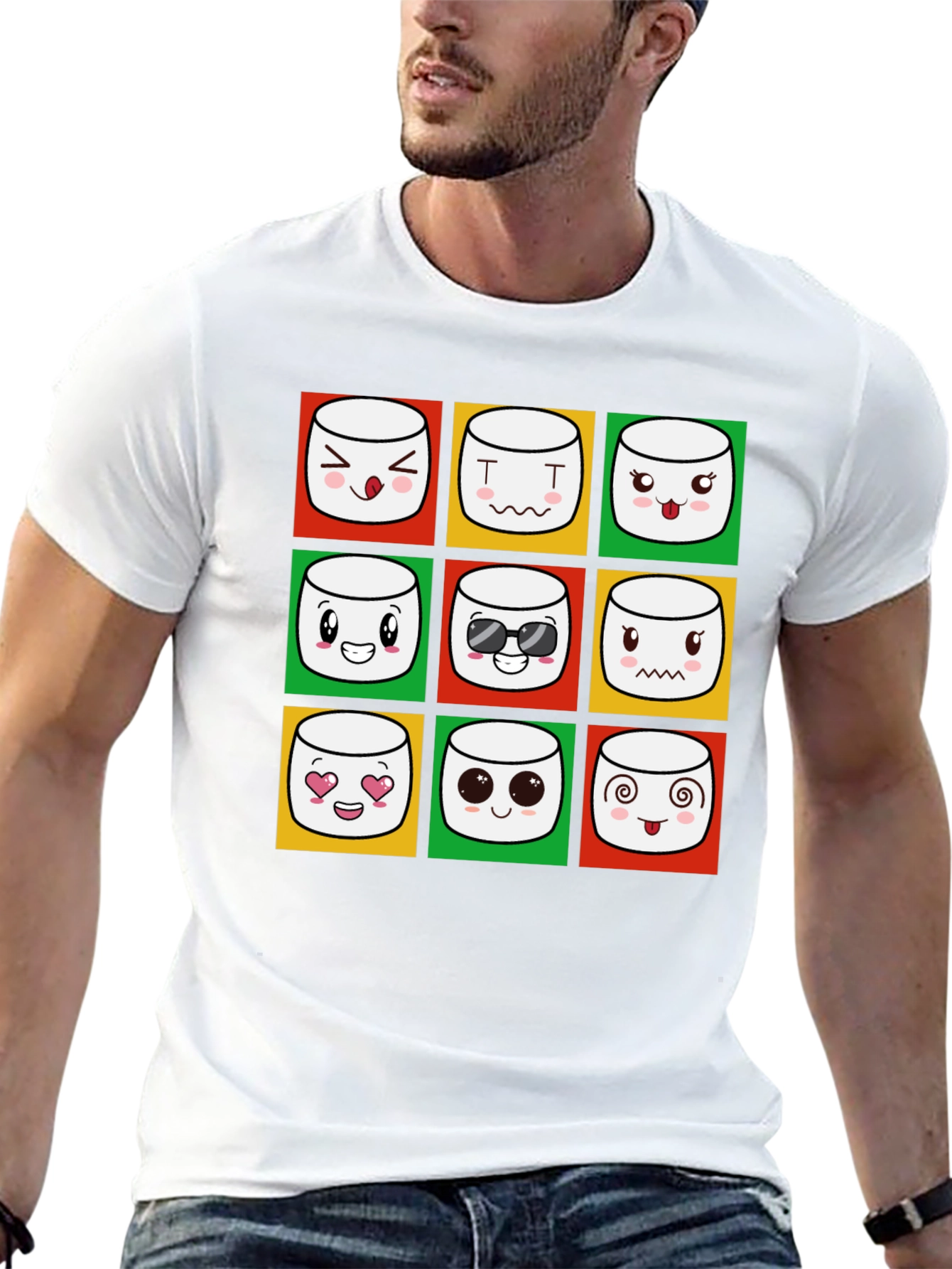 Emoji Marshmallow T-Shirt - Fun Graphic Tee