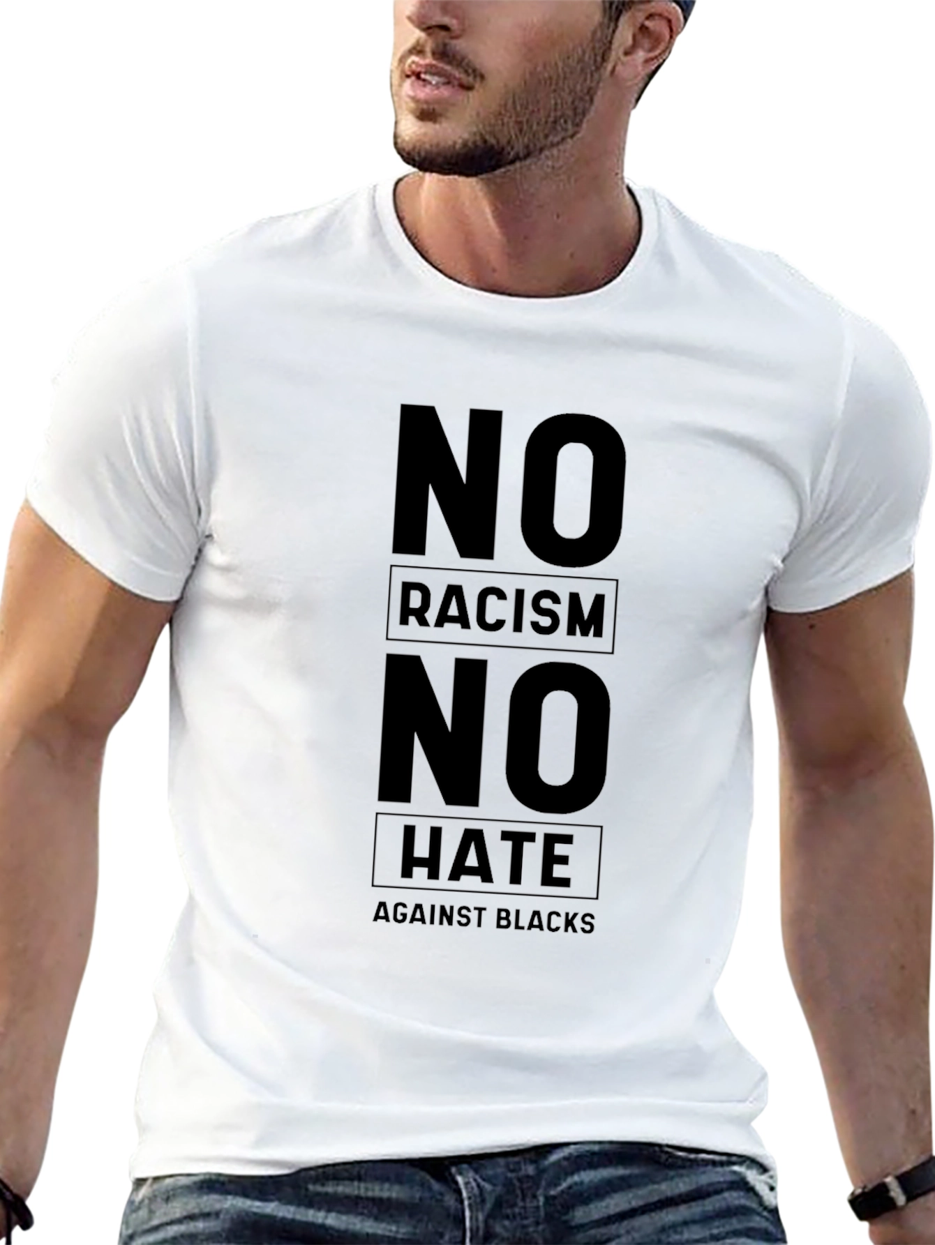 No Racism No Hate Black T-Shirt