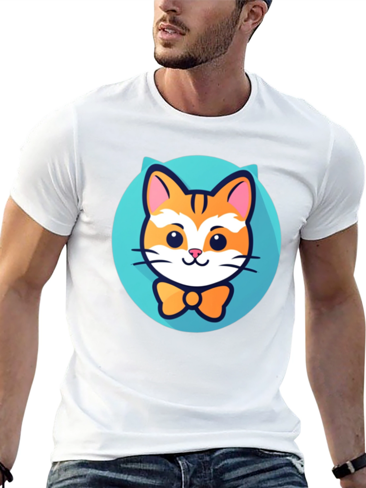Cute Cat Bowtie T-Shirt