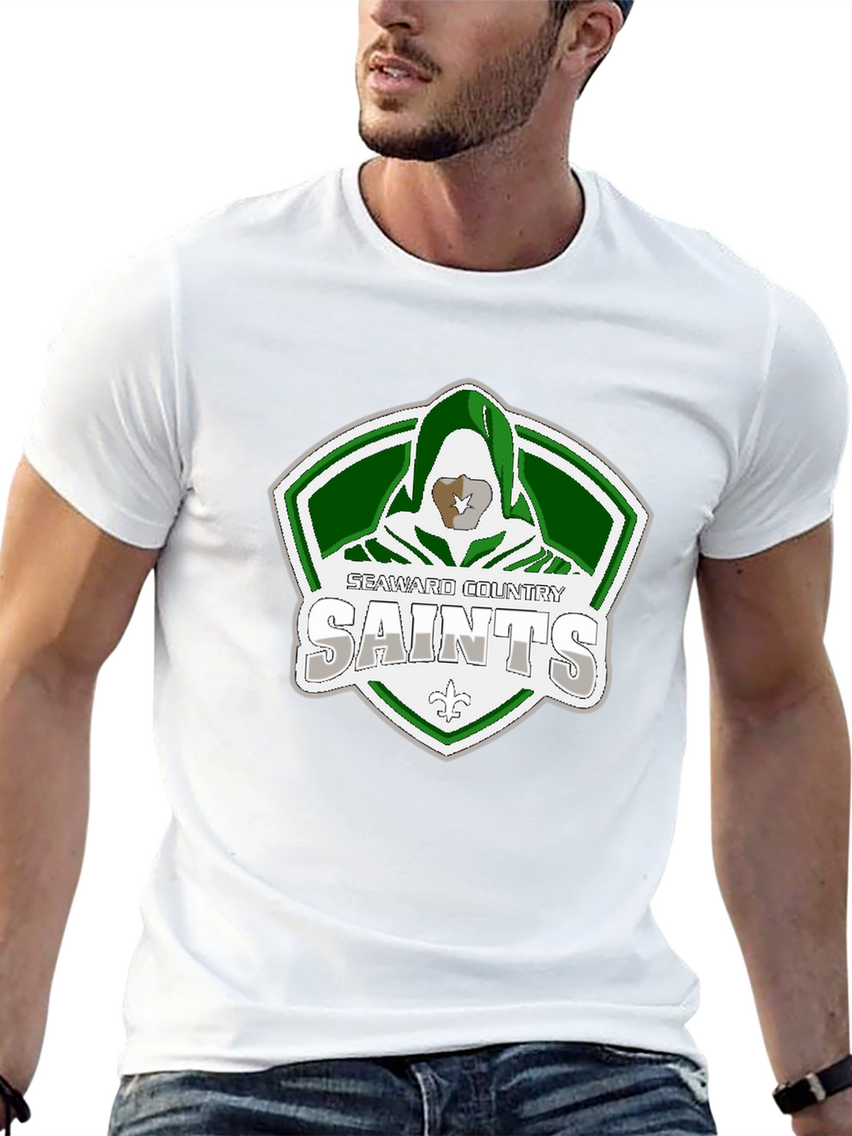 Seaward Country Saints Black Graphic T-Shirt