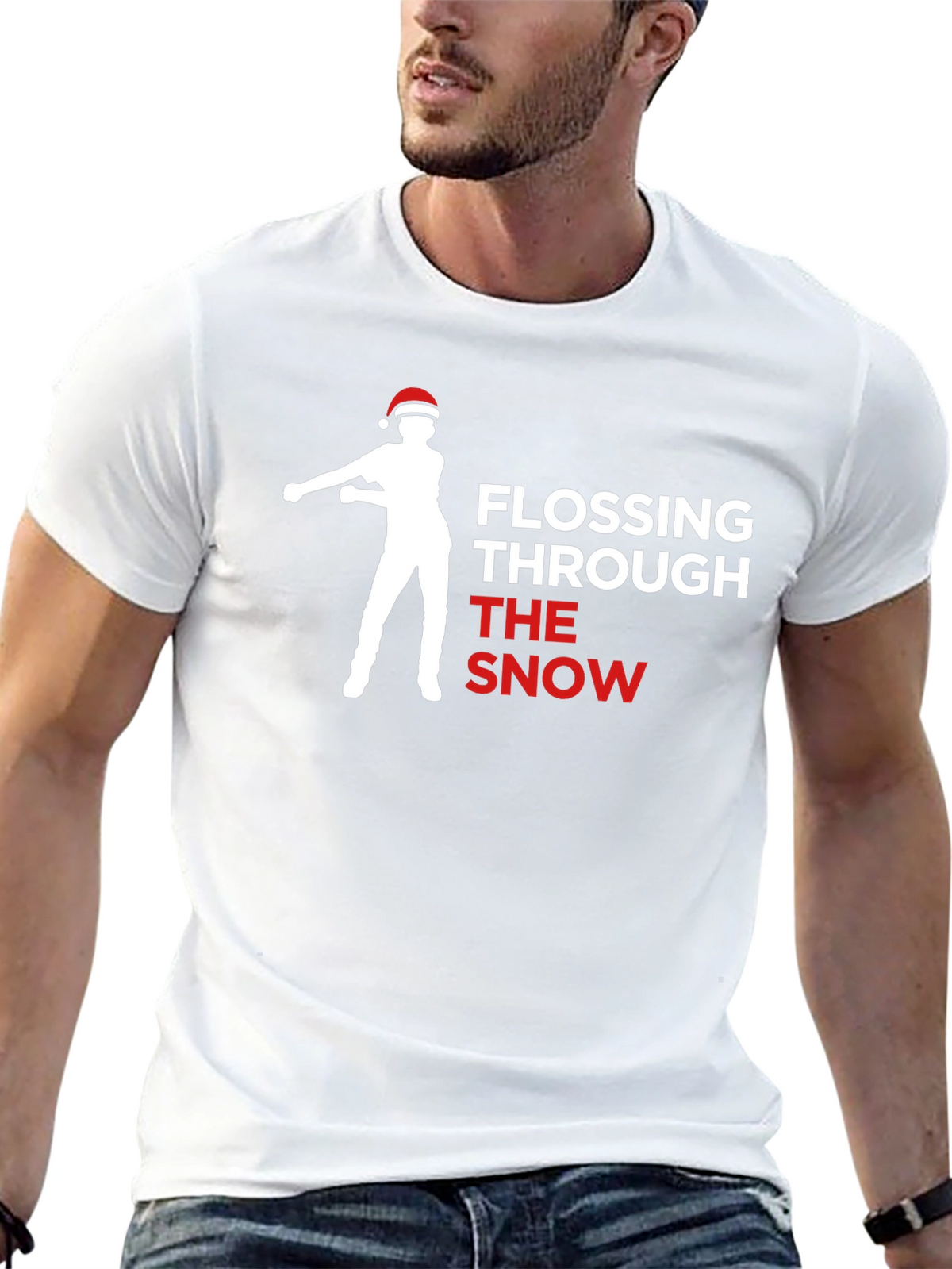 Flossing Through The Snow Christmas T-Shirt