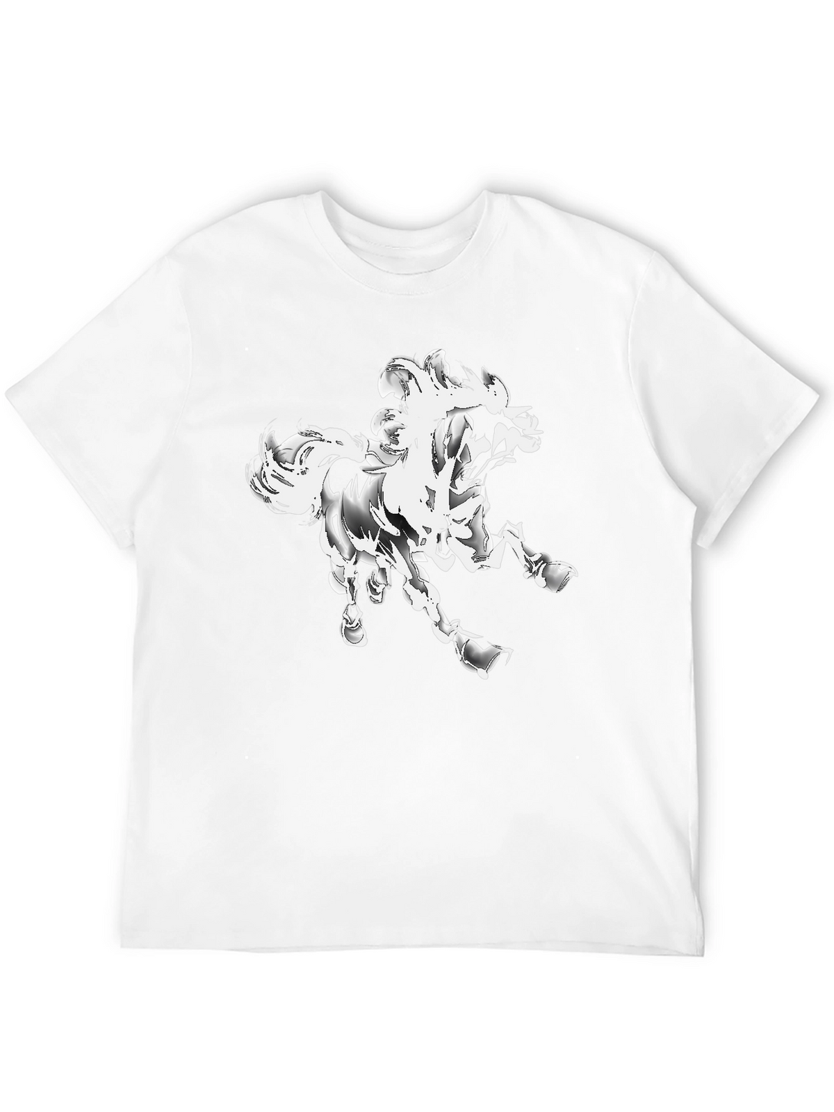 Abstract Horse Graphic T-Shirt
