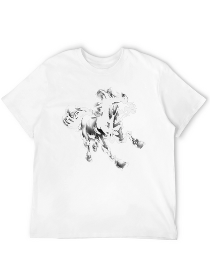 Abstract Horse Graphic T-Shirt