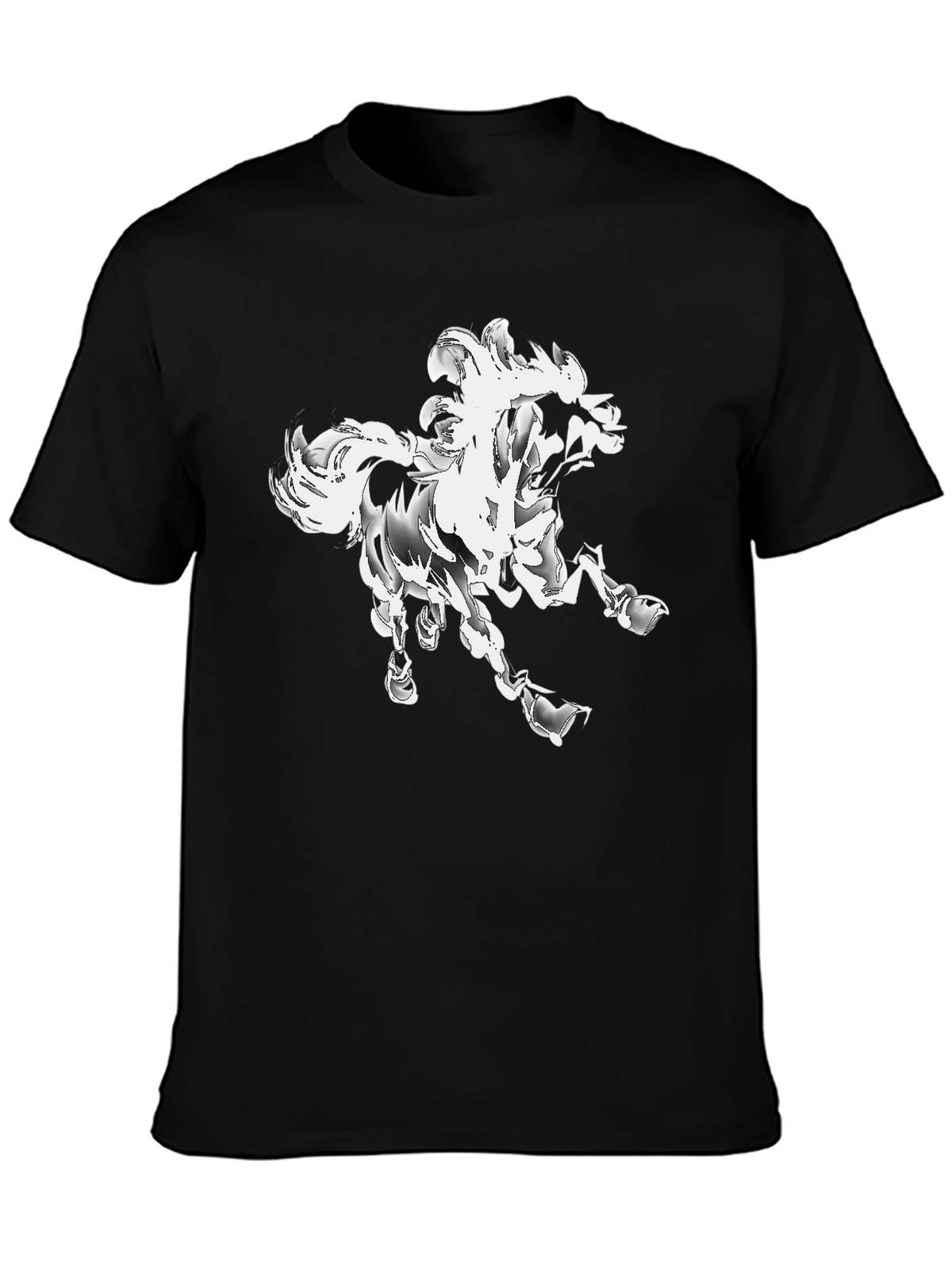 Abstract Horse Graphic T-Shirt