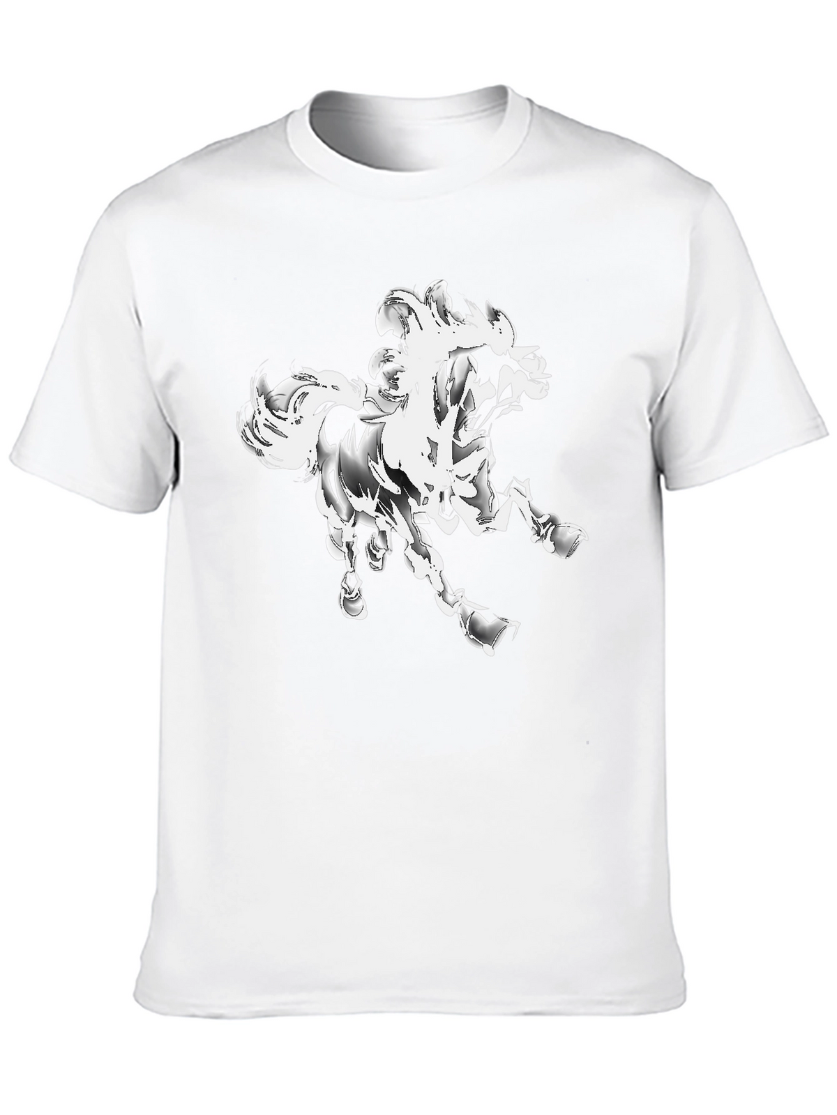 Abstract Horse Graphic T-Shirt