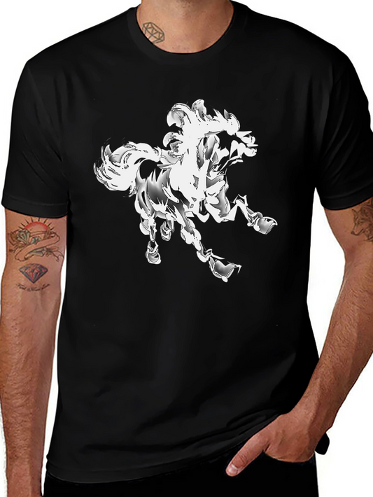 Abstract Horse Graphic T-Shirt