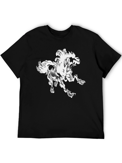 Abstract Horse Graphic T-Shirt