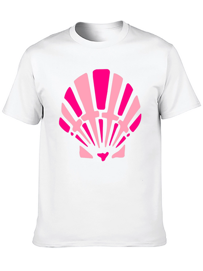 Pink Seashell Graphic Tee - Black Cotton Blend