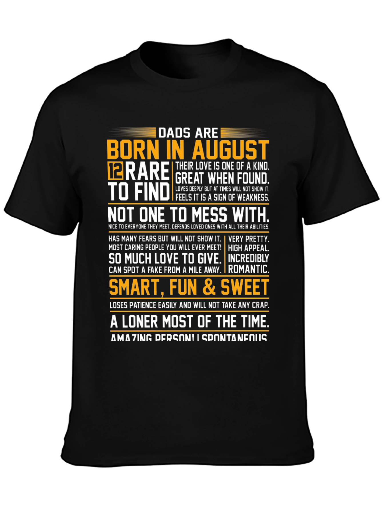Dads Born in August T-Shirt