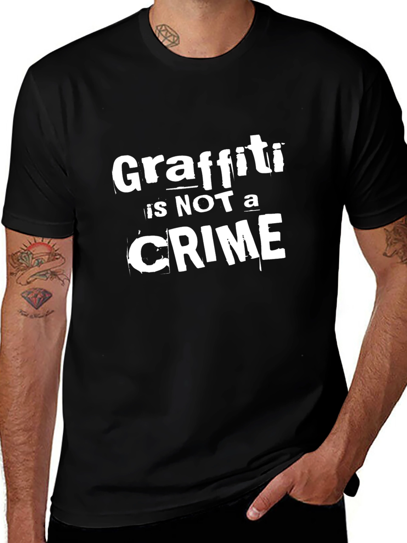 Graffiti is Not a Crime Black T-Shirt