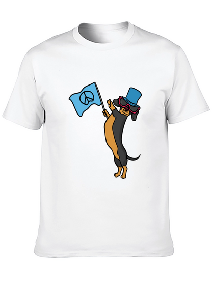 Cool Dachshund Peace Sign T-Shirt