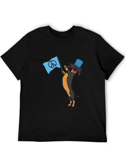 Cool Dachshund Peace Sign T-Shirt