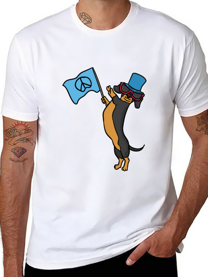 Cool Dachshund Peace Sign T-Shirt