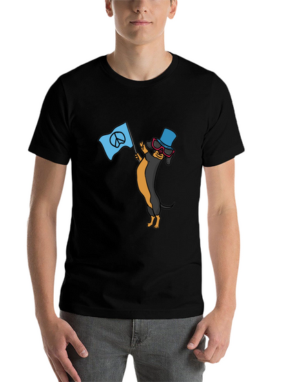 Cool Dachshund Peace Sign T-Shirt