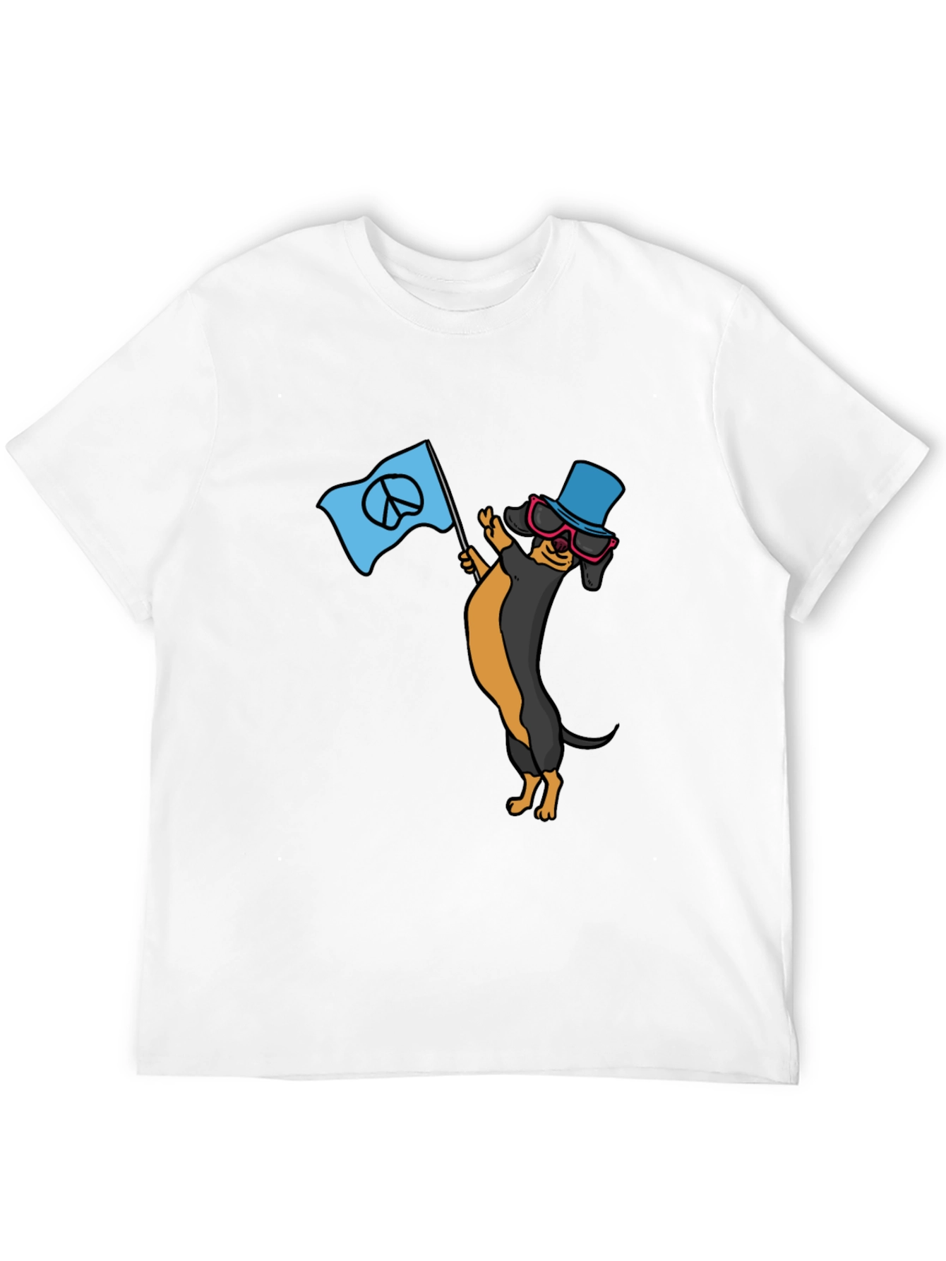 Cool Dachshund Peace Sign T-Shirt