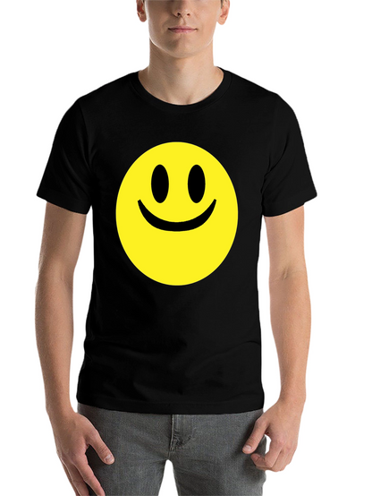 Smiley Face Graphic Black T-Shirt