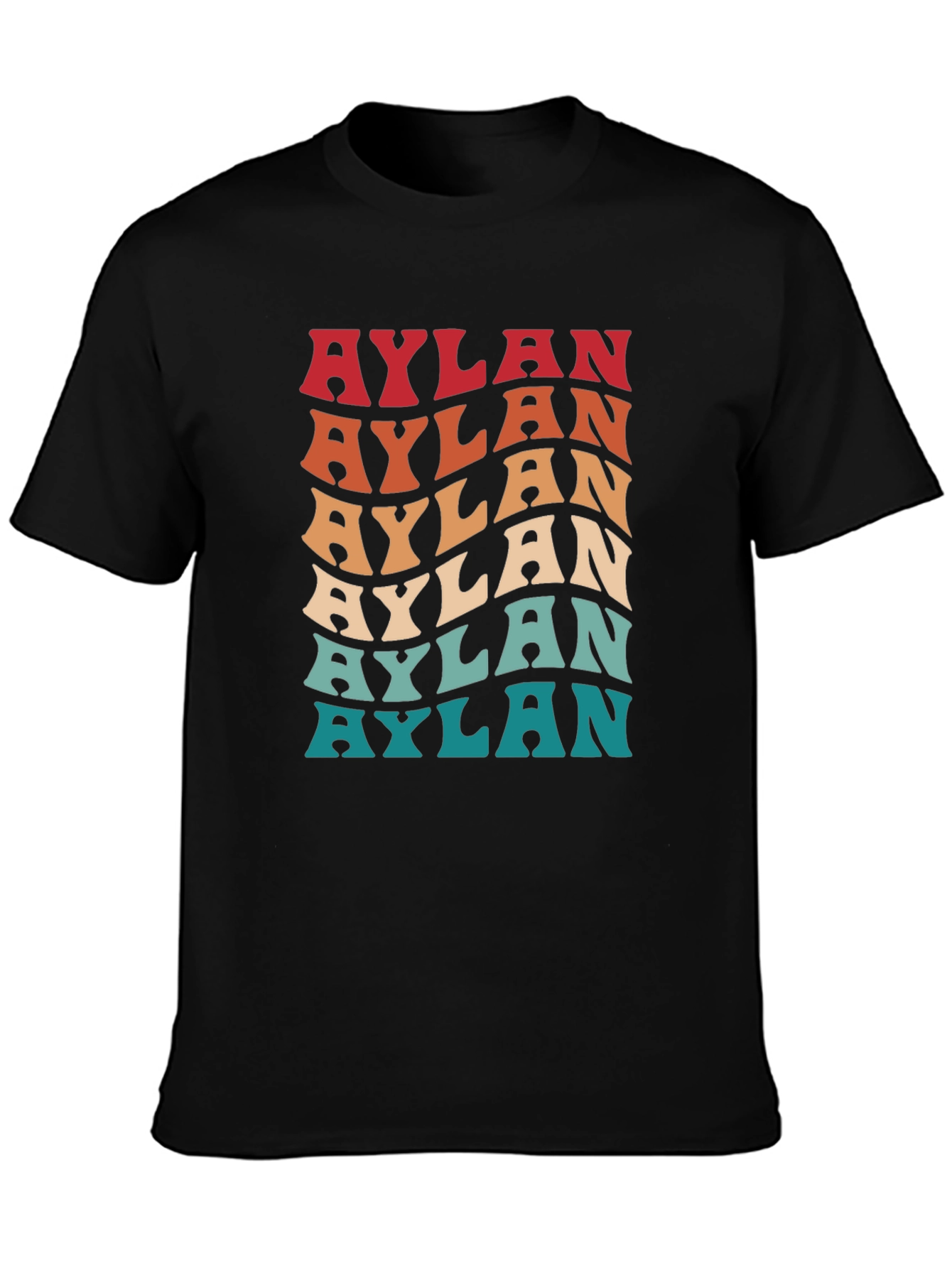 Aylan Retro Wavy Name T-Shirt