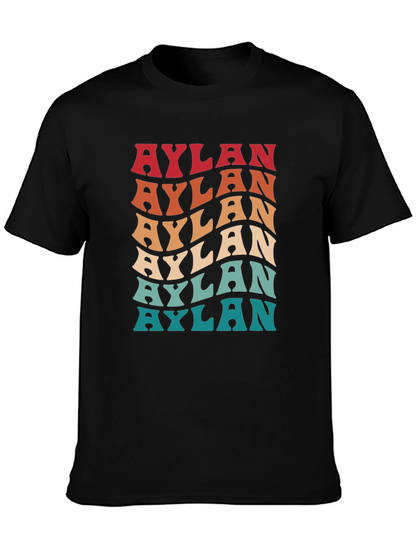 Aylan Retro Wavy Name T-Shirt
