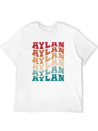 Aylan Retro Wavy Name T-Shirt