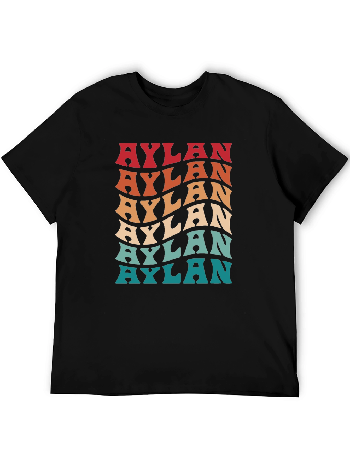 Aylan Retro Wavy Name T-Shirt