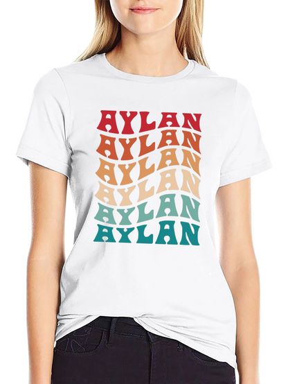 Aylan Retro Wavy Name T-Shirt