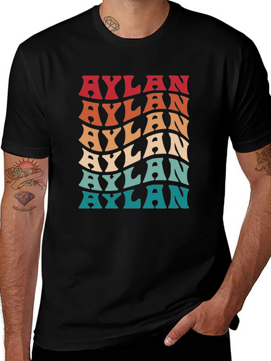 Aylan Retro Wavy Name T-Shirt