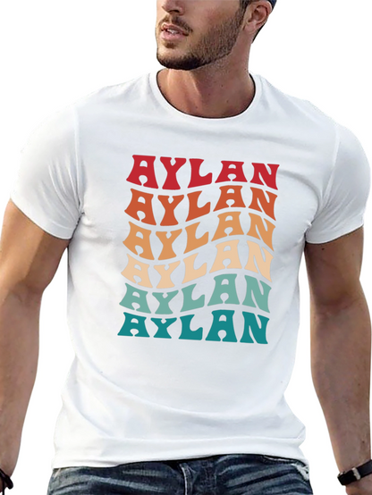 Aylan Retro Wavy Name T-Shirt